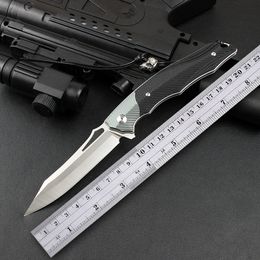 High quality Folding Knife Camping Tactical Outdoor Survival Hunting 14C28N Steel Blade G10 Handle EDC Tools Easy to carry Collect Knives