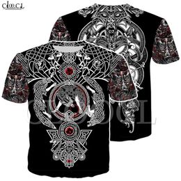 Nordic Viking Tattoo Art Skull T Shirt Women Men Pirates 3D Print T-shirts Vikings King Short Sleeve Casual Tops Drop Shipping 210322