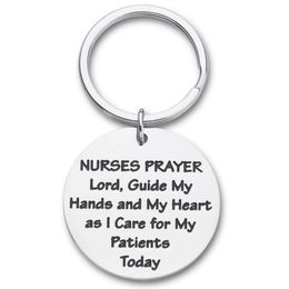 10Pieces/Lot Nurse Graduation Keychains Gifts for Women Men Nurses Prayer Key Chain Nursing Gifts for Nursing Students Nurses Practitioner