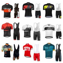 SCOTT custom made Cycling Sleeveless jersey Vest bib shorts sets Men's windproof outdoor breathable mountain sports Jersey S58053