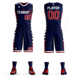 basketball suits UK - High Quality Personalized Basketball suits for Men Youth Sleeveless Sports kits Breathable Team Training Uniform Sets Tracksuit Size 6XL Print Name and Number