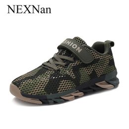 NEXNan Camouflage Boys Shoes For Kids Sneakers Children Casual Shoes Girls Sneakers Breathable Mesh Running Trainers Outdoor 210329
