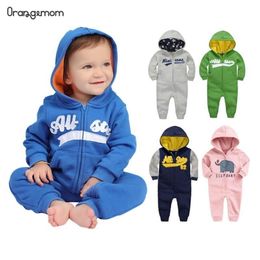 Spring Baby Rompers born Cotton Tracksuit Clothing Long Sleeve Hoodies Infant Boys Girls Jumpsuit Clothes Boy 211101