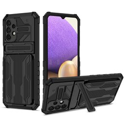 Heavy Duty Shockproof Cases Protective Cover Rubber Armour Bumper Dropproof Protection Wallet Case with Card Holder Fit Samsung Galaxy A32 A42 A22 A52 A72 5G A02 A12