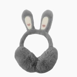 Korean Rabbit Ear Earmuffs Women Girl Winter Pink Keep Warm Outdoor Sports Biking Kawaii Plush Headwear Fashion Cute Earmuffs