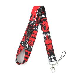 100pcs Hellboy vintage Neck Lanyard keychain Mobile Phone Strap ID Badge Holder Rope Key Chain Keyring cosplay Accessories