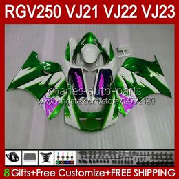 Body Kit For SUZUKI VJ21 RGV250 green stock RGVT RGV 250CC 250 CC Bodywork VJ-21 Panel 21HC.125 RGV-250CC RGV-250 RGVT-250 VJ 21 1988 1989 RGV250C SAPC 88 89 OEM Fairing