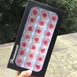 2-3CM/21pcs,Grade A Preserved Austin Rose flower Head,Eternal Mini Roses for Wedding Party Decoration,Event Day Gift Box Favour 210317