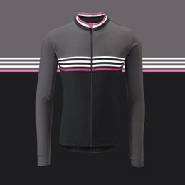 Racing Jackets 2022 Stripe Winter Thermal Fleece Race Fit Cycling Jersey Long Sleeve Bicycle Clothes For 8-20 Degree Ride