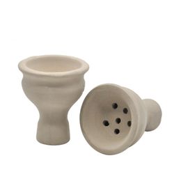 Wholesale Arabic style water smoke pot ceramic bowl white clay ceramic deep smoke pot special for water and tobacco pot