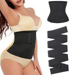 SURE YOU LIKE Women Bandage Wrap Waist Trainer Belt Slimming Tummy Control Corset Top Stretch Waist Cincher Body Shaper Belt 220307