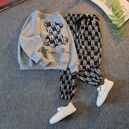 Boys Clothes Sets Spring Autumn Children Casual Cotton Pulover Coat Pants 2pcs Tracksuits For Baby Kids Sports Suits Toddler 4 5 X0802
