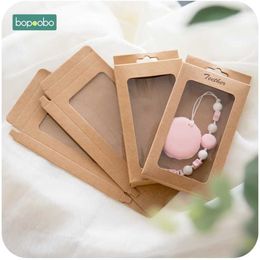 Bopoobo Baby Gift/Merchandise/Packing Box 20pcs Kraft Paper Wedding Wrapping Jewellery Supply Nursuing Pendants Accessories 211106