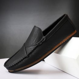 Loafers Shoes Men Shoes 2022 Comfy Slip-on Mens Flats Moccasins Male Footwear Brand Leather Men Casual Shoes