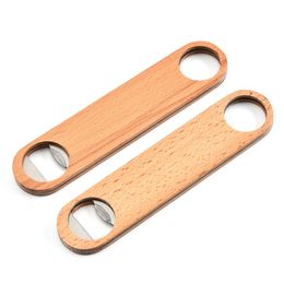 Promotion Custom Wood Handle Bottle Openers Bar Blade Beer Bottle Opener Vintage Wooden Handle Stainless Steel Bartender Bottle Opener