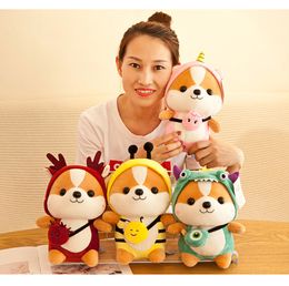 Cute squirrel doll plush toy 25cm 6style cotton The material transformed into dinosaur birthday children's day like gift