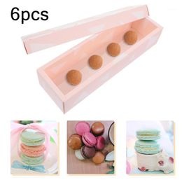 Gift Wrap 6pcs Macaron Boxes Printing Dessert Box Cookies For Shop Cup Cake And Packaging Wholesale Baking