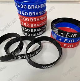 Let's Go Brandon Silicone Bracelet Party Favour Rubber Wristband Presidential Election Gift Wrist Strap