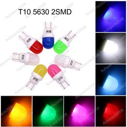 50pcs T10 5630 2SMD Ceramic LED Bulbs Replacement Clearance Lamps Reading Licence Plate Lights 12V