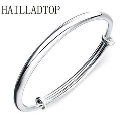 Hot Silver Plated Bangles for Women Fashion Jewelry Round Bracelets Bangles High Quality Low Price Wholesale Q0719