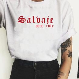 Salbaje Pero Cute Letter Printed Summer Fashion Casual Funny Kawaii O Neck Women T-Shirt Tumblr Oversized Female Tee 210518