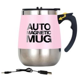 Mugs Auto Self Mixing Mug Super Convenient Electric Stainless Stirring Cup For Coffee Tea Chocolate Milk F