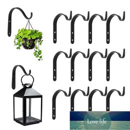 2/5/10pcs Black Iron Wall Hooks Windproof Outdoor Garden Planter Flower Pot Hanging Bracket Hook Lantern Light Holder Home Decor Factory price expert design Quality