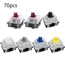 70/10pcs Gateron Optical Switches Interchange Optical Switch Mechanical Keyboard GK61 SK64 Blue Red Brown BlackYellow Axis