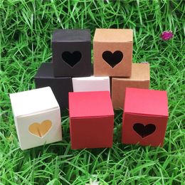 Gift Wrap 30Pcs/Lot Multi Style Kraft Paper Hollow Heart Cube Boxes For Mother's Day Cupcake Candy Gifts Container Storage Wholesale