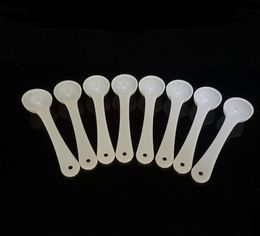 1G Professional Plastic 1 Gramme Scoops Spoons For Food Milk Washing Powder Medcine White Measuring-Spoons SN352