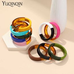 Vintage Resin Fashion Bracelets Bangles for Women Indian Jewellery Colours Acrylic Charms Bracelets with Designer Charms Female Q0719