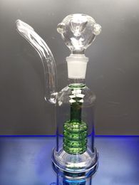 Glass Water Pipes Oil Dab Rigs Tobacco Bong Glass Recycler Male Female Joint With Nail Dome Or Bowl sestshop