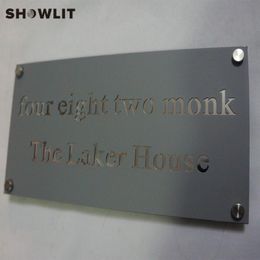 Screw Mounting House Number Plates Grey Door Sign Other Hardware