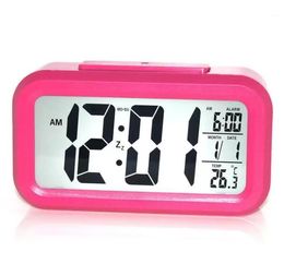 Multifunctional Table Clocks Smart Sensor Nightlight Digital with Temperature Thermometer Calendar Alarm Clock Silent Desk Wake Up