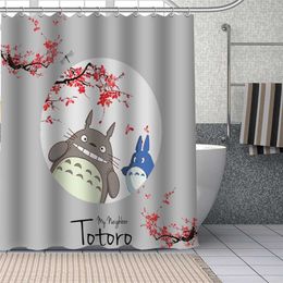 Custom My neighbor totoro Shower Curtains DIY Bathroom Curtain Fabric Washable Polyester for Bathtub Art Decor douchegordijn 211116