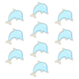 Decorative Objects & Figurines 10Pcs Small Resin Dolphin Decors DIY Phone Shell Earring Decor For Home