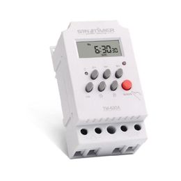 Timers 12/24/220V DC Input Time Relay 7 Days Programmable 24Hours Mini Timer Switch Output Load 30A