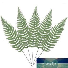 Decorative Flowers & Wreaths 10PCS Artificial Boston Fern Bush Plant Faux Leaves Green Plants For Home Decor1