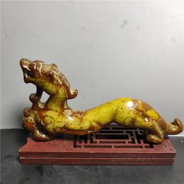 Antiques miscellaneous jade jade dragon play pearl life Xiao Long antique ornament sculpture