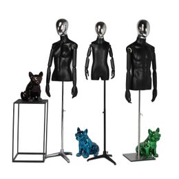 Personality Fashion Manipulator Electroplating Mannequin Activity Head Men And Women Half Body Table Model Display Children