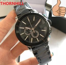 Top Model mens quartz battery powers watches 43mm 904L stainless steel sapphire super luminous waterproof factory men Wristwatches all sub dials working