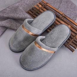 Slippers Disposable Men Women Coral Fleece Autumn Winter Home Guest Unisex Slipper El Beauty Club Washable Shoes