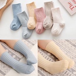 Macaron color Girl Socks Toddlers Girls Knee High socks Soft Cotton sock Children baby Kids 0-5 years