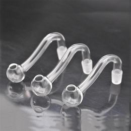 wholesale Glass Oil Burner Pipes With 10mm 14mm 18mm Male Female Joint Pyrex Bubbler Smoking Water Pipe banger nail for dab oil bong