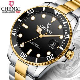 2021 Drop Shipping Chenxi Top Brand Men Automatic Mechanical Watch Men's Gold Stainless Steel Waterproof Clock Relogio Masculino Q0524