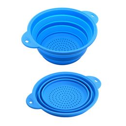 Silicone retractable Storage Baskets Kitchen Collapsible Drain Basket,Fruit And Vegetable Cleaning Philtre Basket wholesale