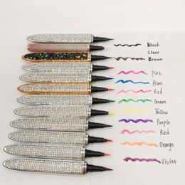 Color Eyeliner Pen Waterproof Liquid Eyeliners Pencil Self-Adheisve Eye Liner Pink Blue Purple Makeup Pens