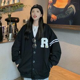 Women's Jackets Early Autumn Vintage Woman Jacket Baseball Uniform Spring And American All-match College Style Loose Korean Coats Women