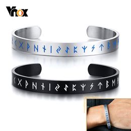 Handmade Viking Bracelet for Men Cuff Nordic Rune Norse Stainless Steel Bangle Pagan Celtic Vintage Retro Jewerly