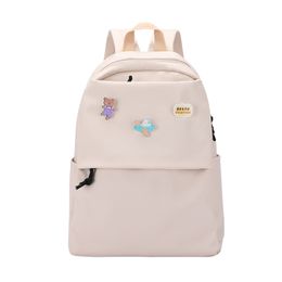 SenkeyStyle School Bags for Teenager Girls Backpack Student Collage Backpacking Kawaii Cream Color Women Backpacks
